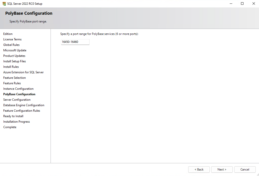 Configure PolyBase