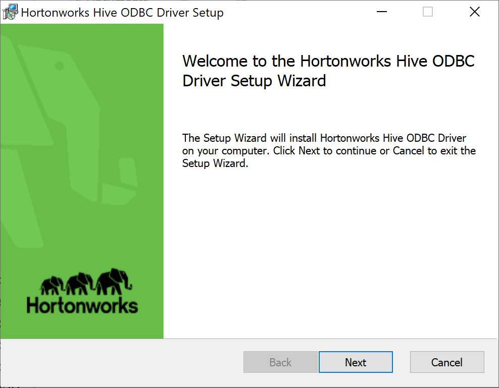 Install the Hive ODBC driver